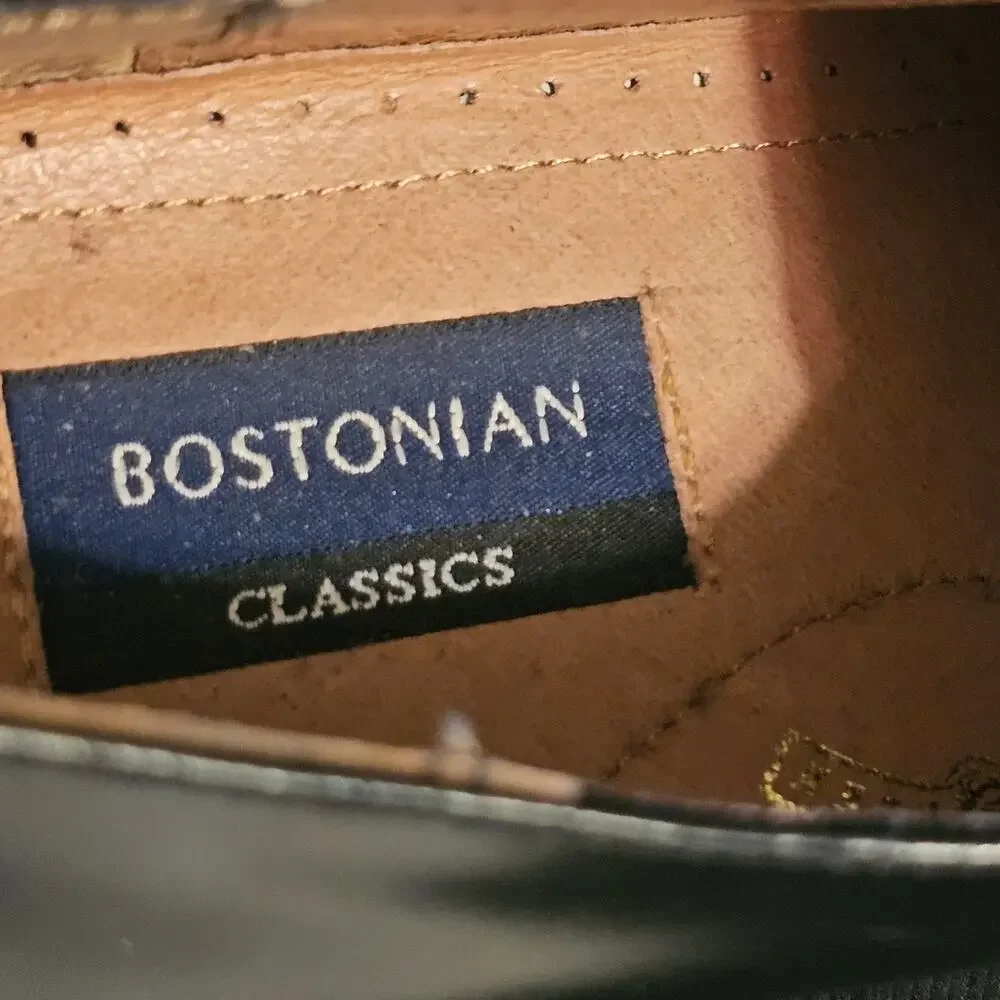 Bostonian Men's Cap Toe Leather Oxford Dress Shoes, Black, Size 11 1/2
